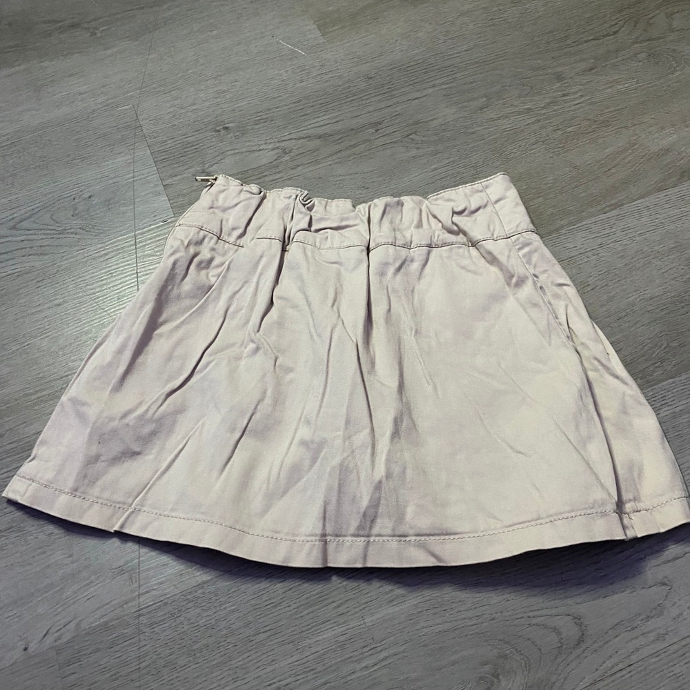 The Childrens Place Skort Girls 8 Khaki Excellent Pleated Uniform Skirt Shorts